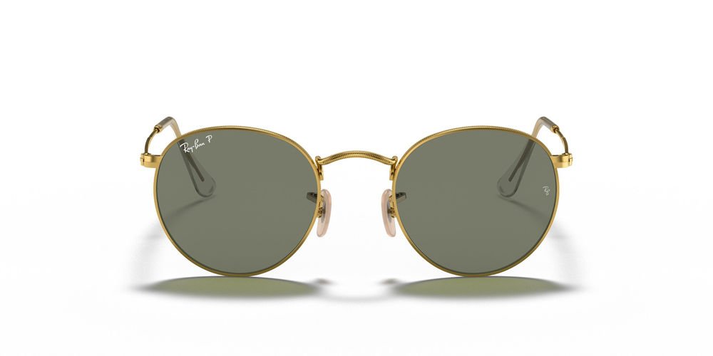 Ray-Ban 3447 001/58 50 Round Metal Polarize Güneş Gözlüğü
